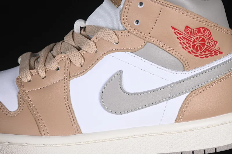 All categories Air Jordan Jordan series basketball shoes Air Jordan 1 Mid Air Jordan 1 Mid AJ1 Joe 1 white wheat Chinese culture and leisure sneakers DQ8426-200